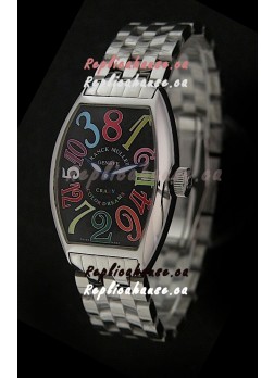 Franck Muller Crazy Color Dreams Japanese Replica Watch in Black Dial