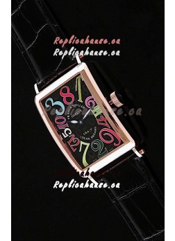 Franck Muller Long Island Japanese Replica Watch in Black Dial
