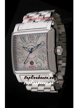 Franck Muller Consquistador Swiss Replica Watch in Silver White Dial