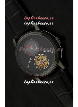 Franck Muller Classic Tourbillon Japanese Replica Watch in Black Strap