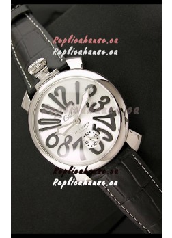 Gaga Milano Italy Japanese Replica Watch in Black Arabic Markers