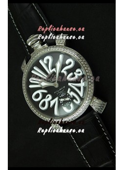 Gaga Milano Italy Manuale Replica Japanese Watch in White Markers