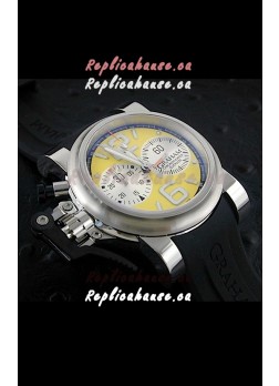 Graham Chronofighter Oversize Swiss Replica Watch in Yellow Dial