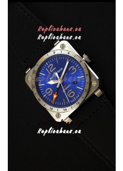 Bell & Ross BR03-93 GMT Steel Swiss Replica Watch Blue Dial 1:1 Edition 42MM