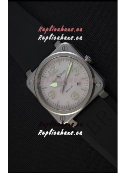 Bell & Ross BR03-92 Horolum Grey Dial Rubber Strap Swiss Replica Watch 1:1 Mirror Replica