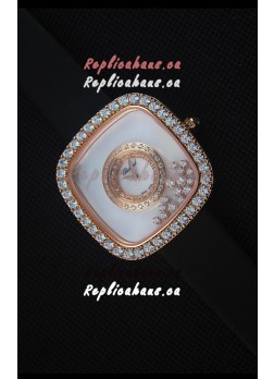Chopard Happy Diamonds 38MM Black Strap in White Dial