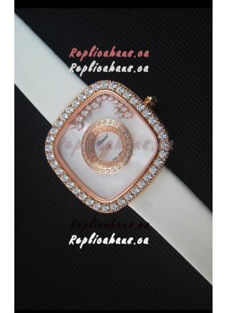 Chopard Happy Diamonds 38MM White Strap in White Dial