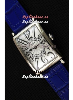 Franck Muller Long Island Ladies Replica Watch in Swiss Quartz Movement Blue Strap 