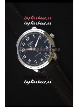 Glashuette Senator Excellence Black Dial Steel Case Swiss Replica Watch