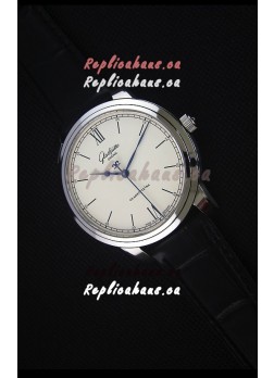 Glashuette Senator Excellence Cream Dial Steel Case Swiss Replica Watch