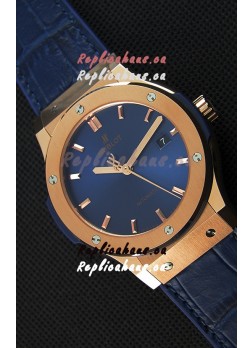 Hublot Classic Fusion Blue King Gold Swiss Replica Watch - 1:1 Mirror Replica