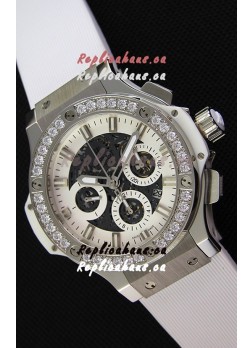 Hublot Big Bang Diamonds Bezel Watch in Steel Case Swiss Replica Watch