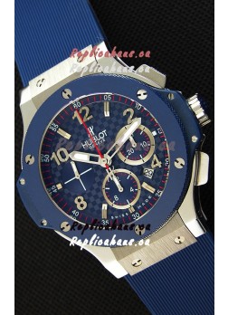 Hublot Big Bang Blue Steel Carbon Dial Swiss Replica Watch 1:1 Mirror Replica