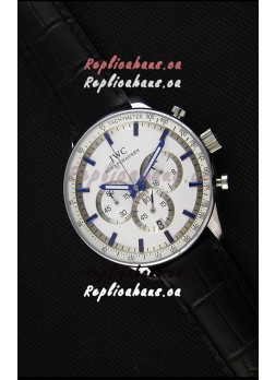 IWC Schaffhausen Japanese Replica Watch Quartz Movement in White Dial 