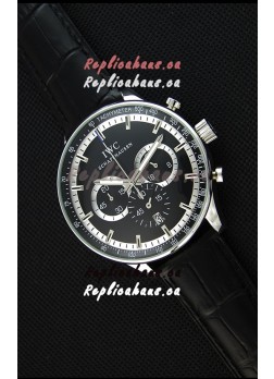IWC Schaffhausen Japanese Replica Watch Quartz Movement in Black Dial 