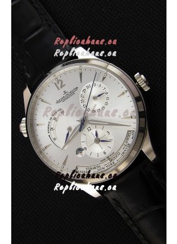 Jaeger LeCoultre Master Geographic Power Reserve Steel Case Steel Dial Swiss Replica Watch 