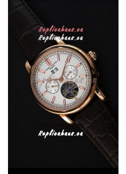 Patek Philippe Japanese Tourbillon Replica Watch in Pink Gold Case