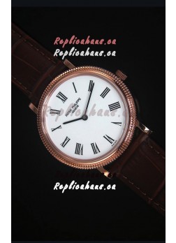 Patek Philippe 5120J Calatrava Mens Rose Gold Watch 1:1 Mirror Replica