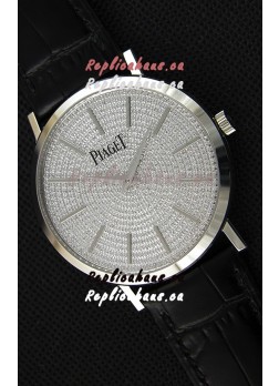 Piaget Altiplano G0A36128 Paved Diam Dial Swiss Quartz Replica Watch in Steel Case