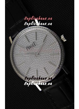 Piaget Altiplano G0A36128 Paved Diam Dial Swiss Quartz Replica Watch in Steel Case