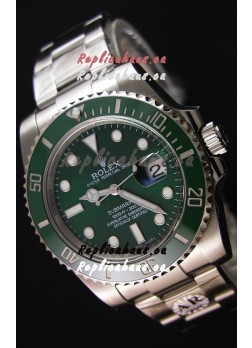Rolex Submariner Ref#116610LV The Hulk Swiss Replica 1:1 Mirror - Ultimate 904L Steel Watch 