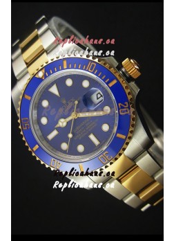 Rolex Submariner 16613 Two Tone Ceramic Bezel Swiss Replica 1:1 Watch with Swiss 3135 Movement 