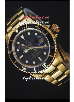 Rolex Submariner 16618 Gold Replica 1:1 Watch with Swiss 3135 Movement