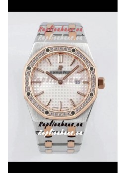 Audemars Piguet Royal Oak 33MM Two Tone Casing White Dial 1:1 Mirror Replica Watch