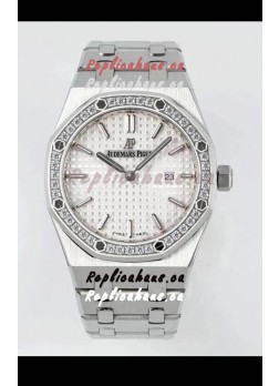 Audemars Piguet Royal Oak 33MM 904L White Black Dial 1:1 Mirror Replica Watch