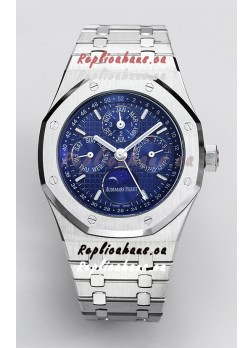 Audemars Piguet Royal Oak Perpetual Calendar Swiss Replica 904L Steel - Blue Dial 