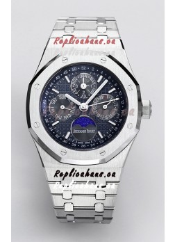 Audemars Piguet Royal Oak Perpetual Calendar Swiss Replica 904L Steel - Navy Blue Dial 