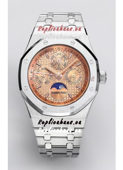 Audemars Piguet Royal Oak Perpetual Calendar Swiss Replica 904L Steel - Champange Dial