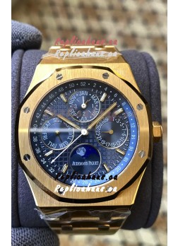 Audemars Piguet Royal Oak Perpetual Calendar Swiss Replica 904L Steel in Yellow Gold Casing