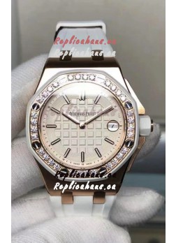 Audemars Piguet Royal Oak Offshore 37MM Swiss Quartz 1:1 Mirror Replica Watch in Rose Gold Casing