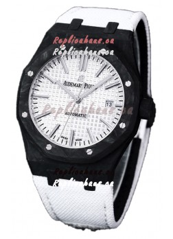 Audemars Piguet Royal Oak Ref.15400 Forged Carbon Casing Watch White Dial in 1:1 Mirror Replica