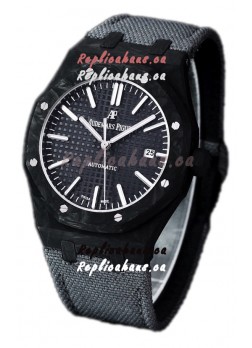 Audemars Piguet Royal Oak Ref.15400 Forged Carbon Casing Watch Black Dial in 1:1 Mirror Replica