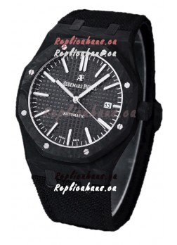 Audemars Piguet Royal Oak Ref.15400 Forged Carbon Casing Watch Black Dial in 1:1 Mirror Replica