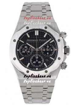 Audemars Piguet Royal Oak Chronograph 1:1 Mirror Replica - 904L Steel in Black Dial 41MM