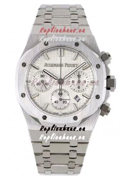 Audemars Piguet Royal Oak Chronograph 1:1 Mirror Replica - 904L Steel in White Dial 41MM