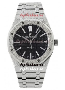 Audemars Piguet Royal Oak Frosted 37MM Self-Winding Black Dial 1:1 Mirror Replica Watch