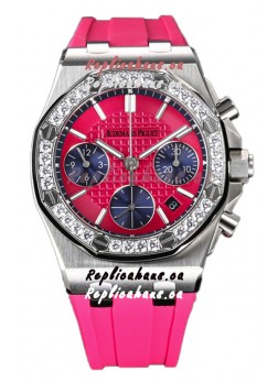 Audemars Piguet Royal Oak Offshore Pink Dial Chronograph 37MM - Swiss Replica Watch 