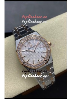 Audemars Piguet Royal Oak 33MM Two Tone Casing White Dial 1:1 Mirror Replica Watch