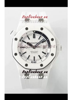 Audemars Piguet Royal Oak Offshore Ceramic 1:1 Ultimate Swiss Replica Watch White Dial Cal.3102 Movement