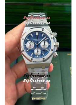 Audemars Piguet Royal Oak Chronograph Blue Dial Steel Strap Swiss Replica Watch