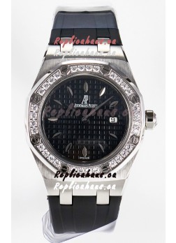 Audemars Piguet Royal Oak 33MM 904L Steel Quartz Black Dial Swiss Replica Watch
