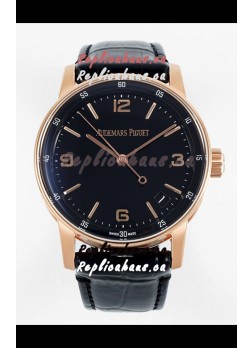 Audemars Piguet CODE 11.59 15210R Swiss Replica Watch in Rose Gold Black Dial 41MM