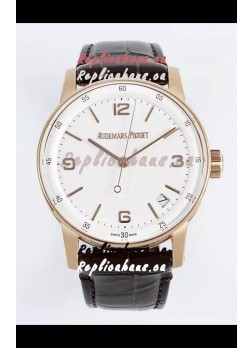 Audemars Piguet CODE 11.59 15210R Swiss Replica Watch in Rose Gold White Dial 41MM