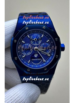 Audemars Piguet Royal Oak Perpetual Calendar Super Clone Blue Ceramic Replica Watch
