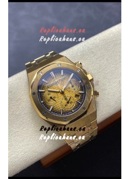 Audemars Piguet Royal Oak 50th Anniversary Super Clone - Rose Gold Casing Gold Dial in 41MM