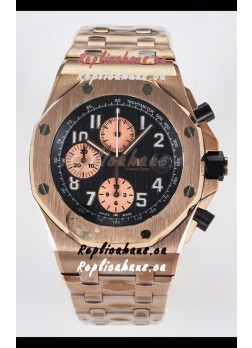 Audemars Piguet Royal Oak Offshore Rose Gold Half BRICK Dial 1:1 Super Clone Replica Watch - 904L Steel